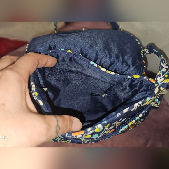 Vintage Vera Bradley Floral Blue Crossbody Bag ~ EUC - Picture 9 of 10